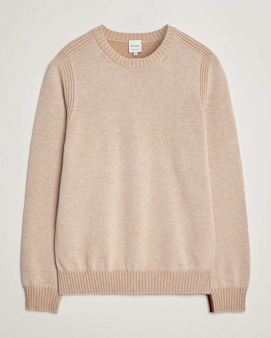 Herren | Pullover | Paul Smith | Lambswool Crew Neck Sweater Beige Melange