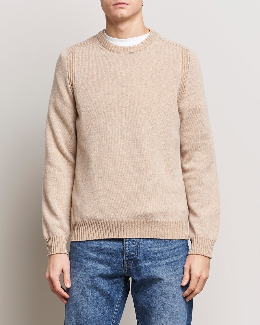 Herren | Sale | Paul Smith | Lambswool Crew Neck Sweater Beige Melange