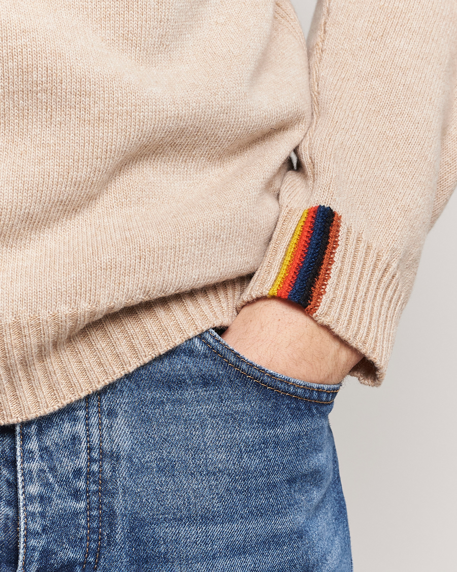 Herren | Pullover | Paul Smith | Lambswool Crew Neck Sweater Beige Melange