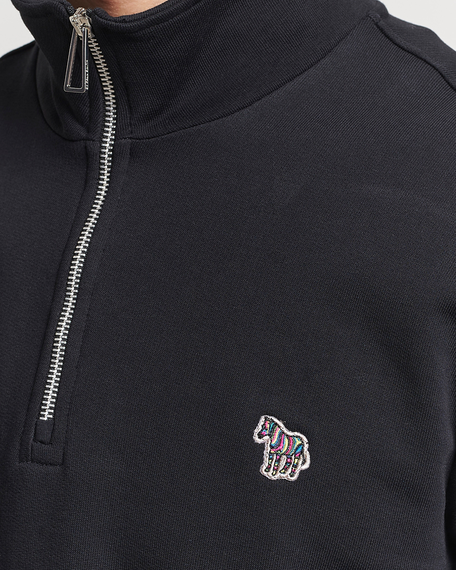 Herren | Pullover | PS Paul Smith | Zebra Organic Cotton Sweat Half Zip Black