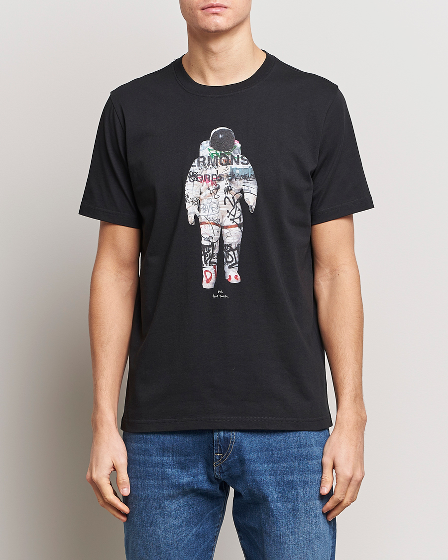 Herren | PS Paul Smith | PS Paul Smith | Astronaut Crew Neck T-Shirt Black