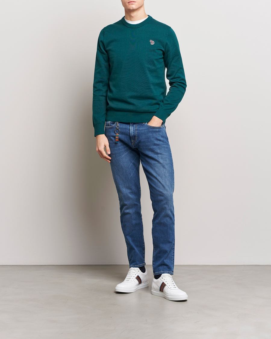 Herren | Pullover | PS Paul Smith | Zebra Cotton Knitted Sweater Dark Green