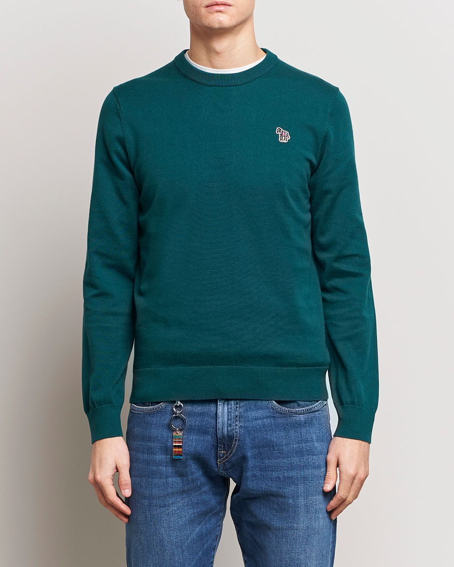 Herren |  | PS Paul Smith | Zebra Cotton Knitted Sweater Dark Green