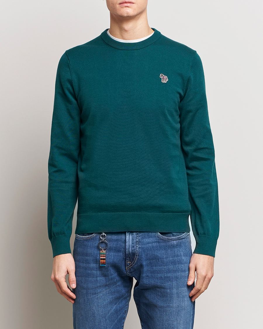 Herren | Treue-Rabatt für Stammkunden | PS Paul Smith | Zebra Cotton Knitted Sweater Dark Green