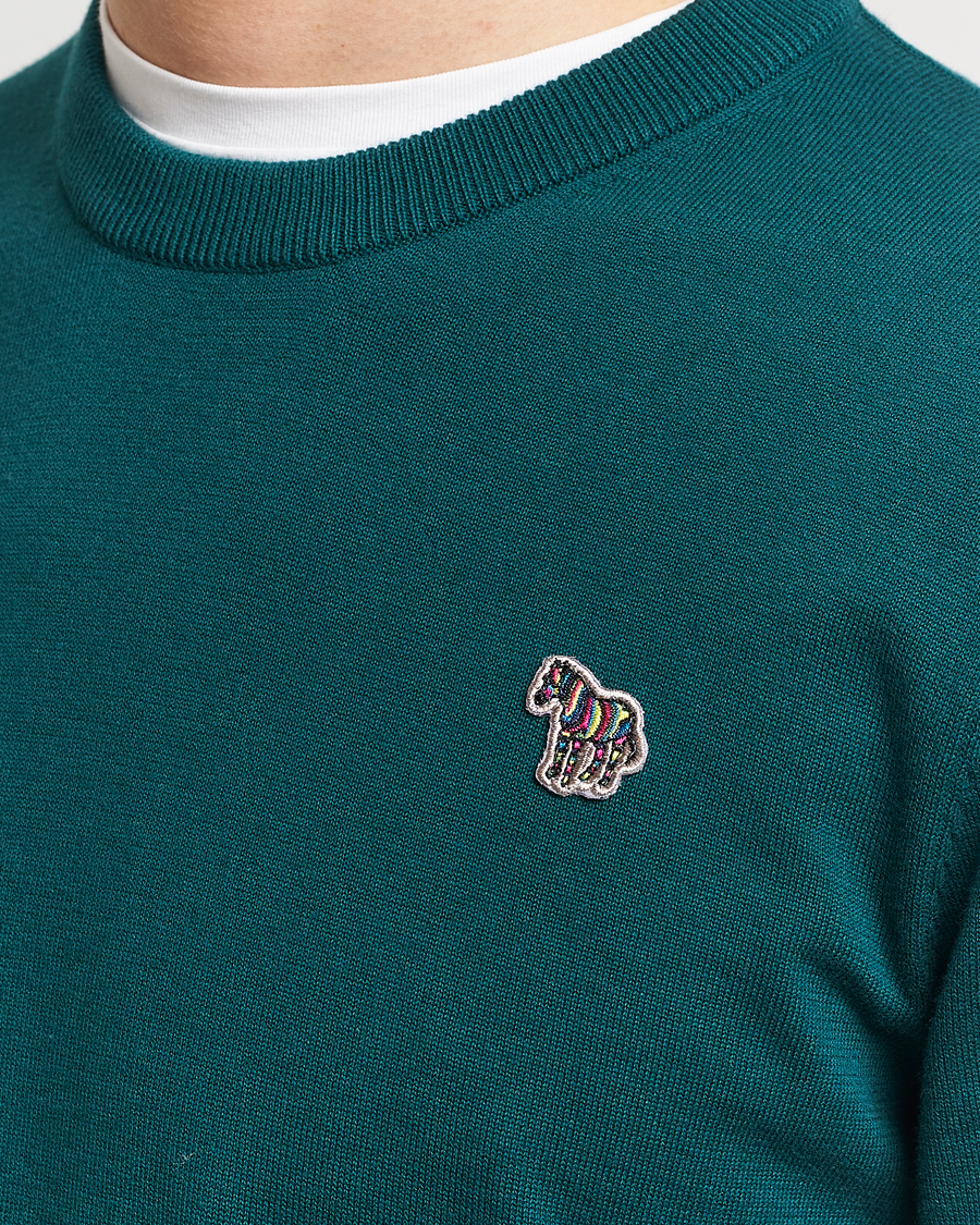 Herren | Pullover | PS Paul Smith | Zebra Cotton Knitted Sweater Dark Green