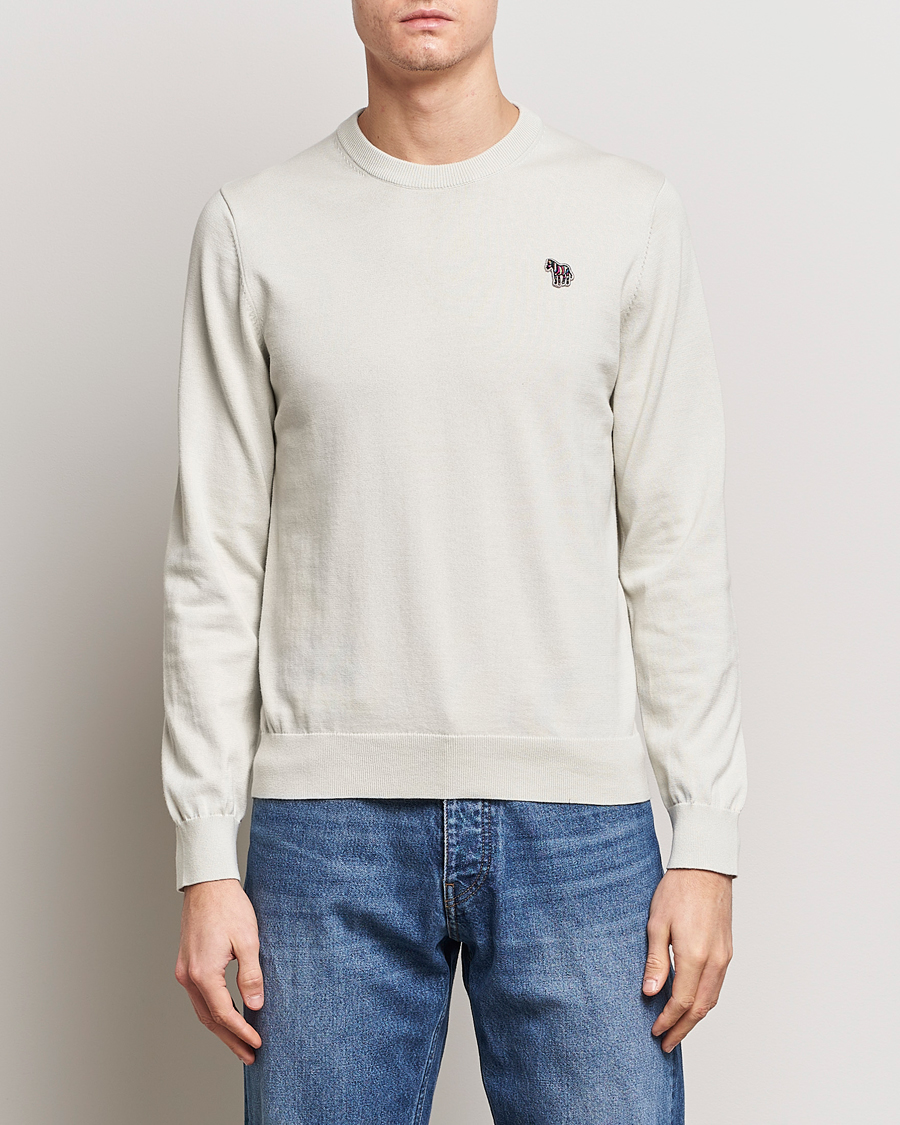 Herren |  | PS Paul Smith | Zebra Cotton Knitted Sweater Washed Grey