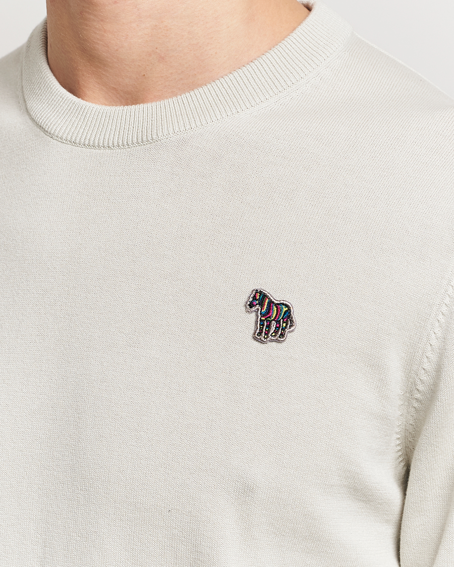 Herren | Pullover | PS Paul Smith | Zebra Cotton Knitted Sweater Washed Grey