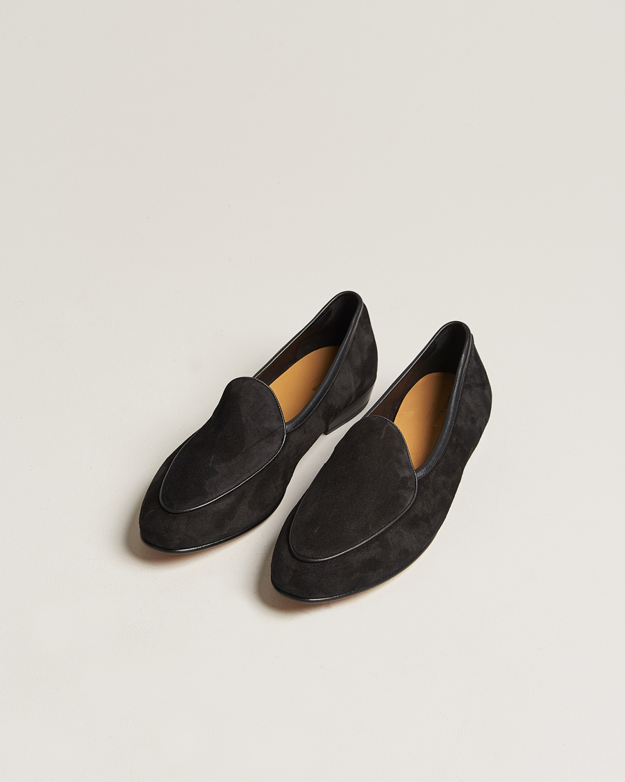 Black suede moccasins shop