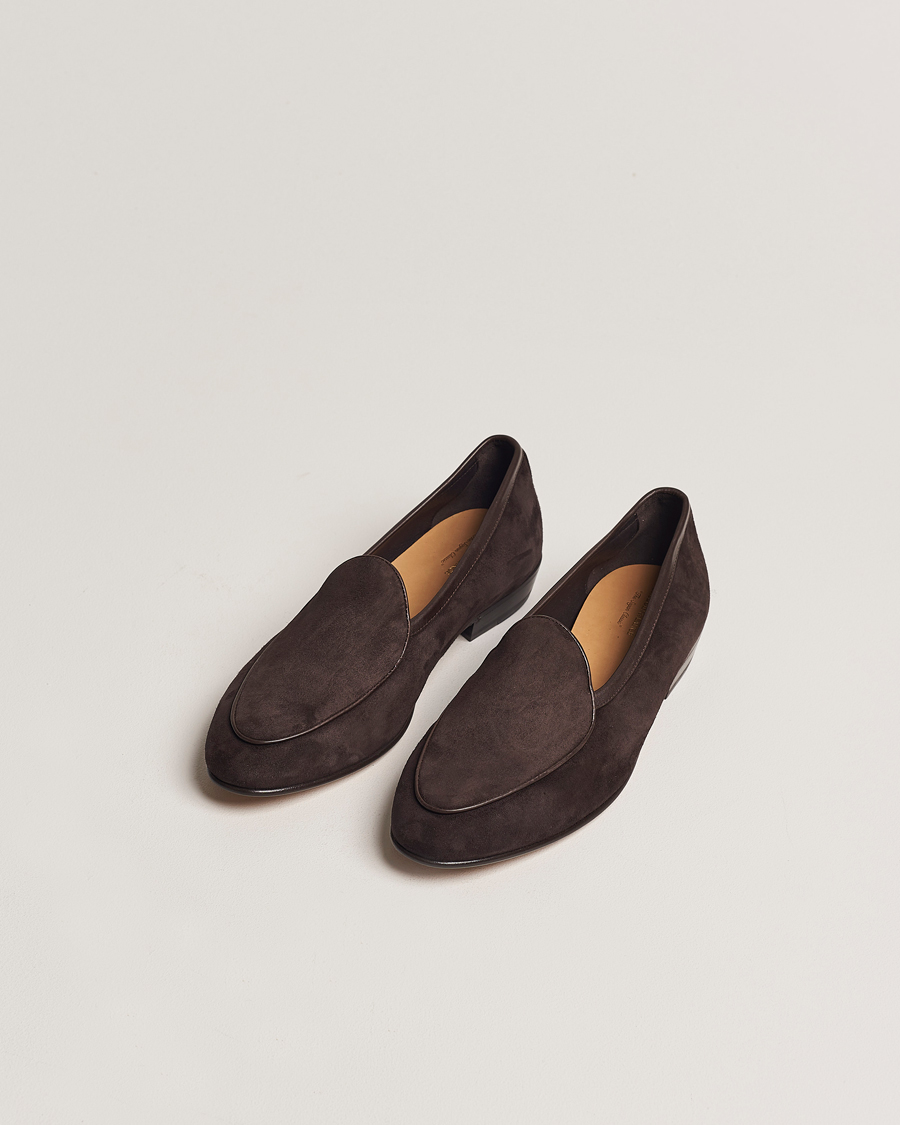 Herren | Baudoin & Lange | Baudoin & Lange | Sagan Classic Loafers Dark Brown Suede