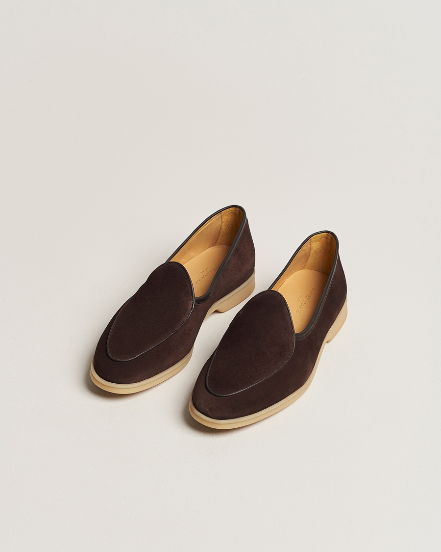 Herren | Baudoin & Lange | Baudoin & Lange | Stride Loafers Dark Brown Suede