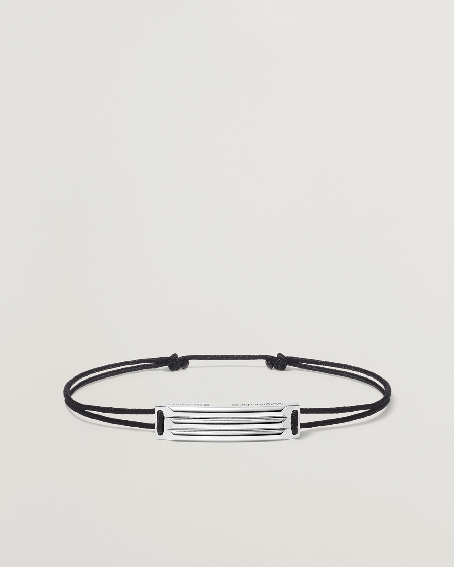 Herren |  | LE GRAMME | Godron Cord Bracelet Black/Sterling Silver