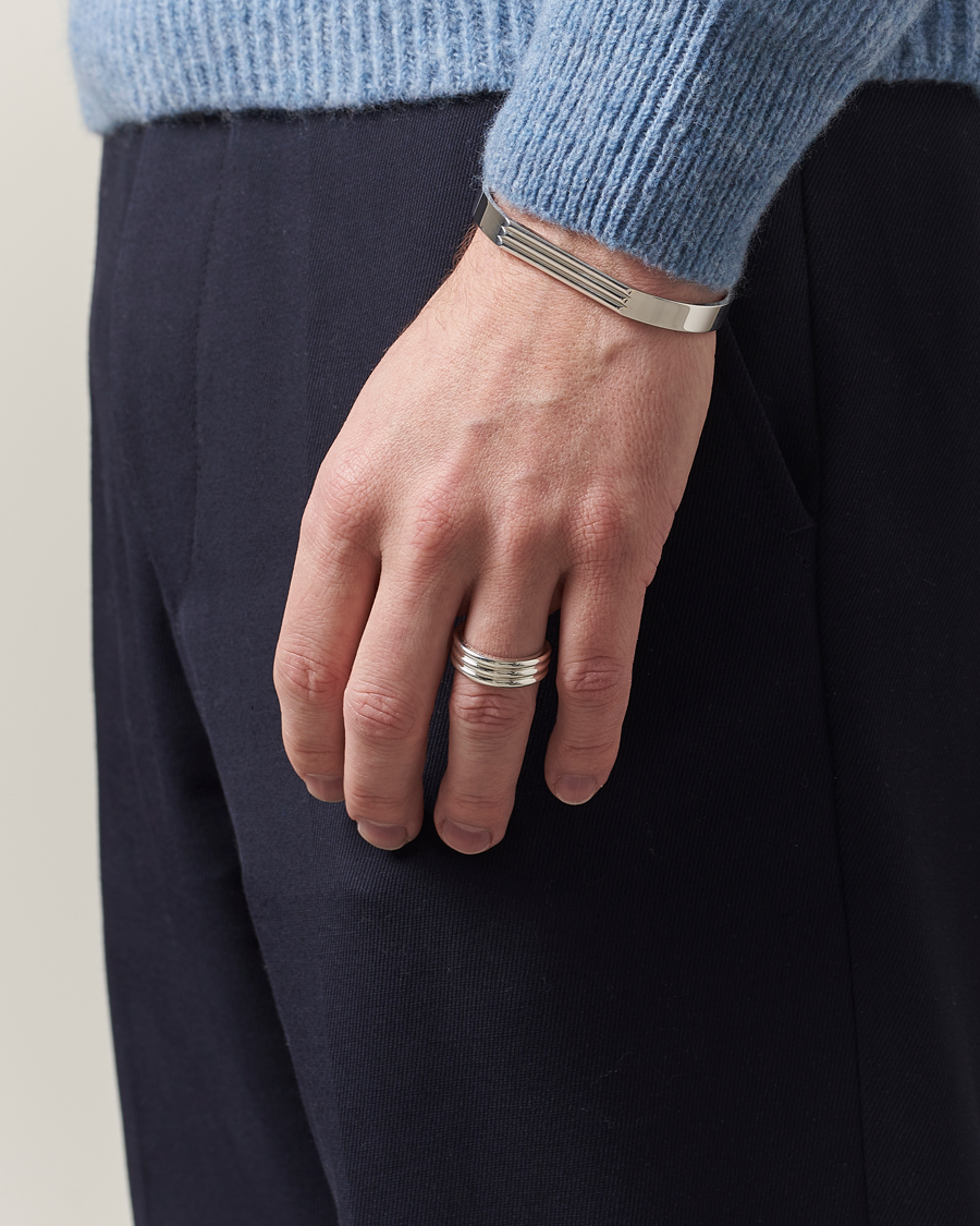 Men | Luxury Brands | LE GRAMME | Godron Ring Sterling Silver 9g