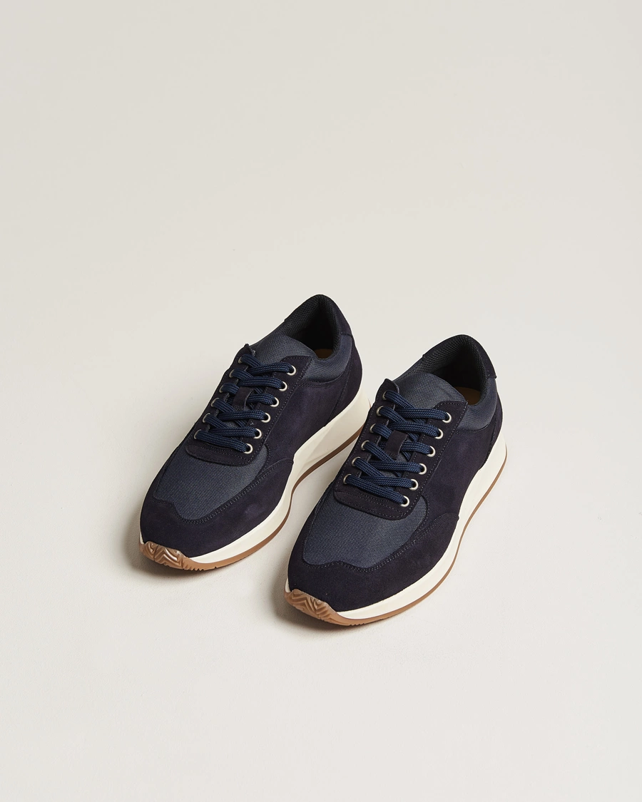 Herren | Sneaker | Myrqvist | Stensund Running Sneaker Navy Suede