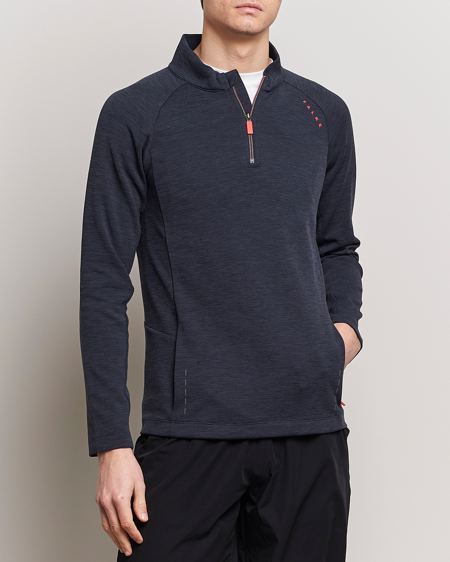 Herren | Pullover | Falke Sport | Falke Core Half Zip Warm Up Shirt Black