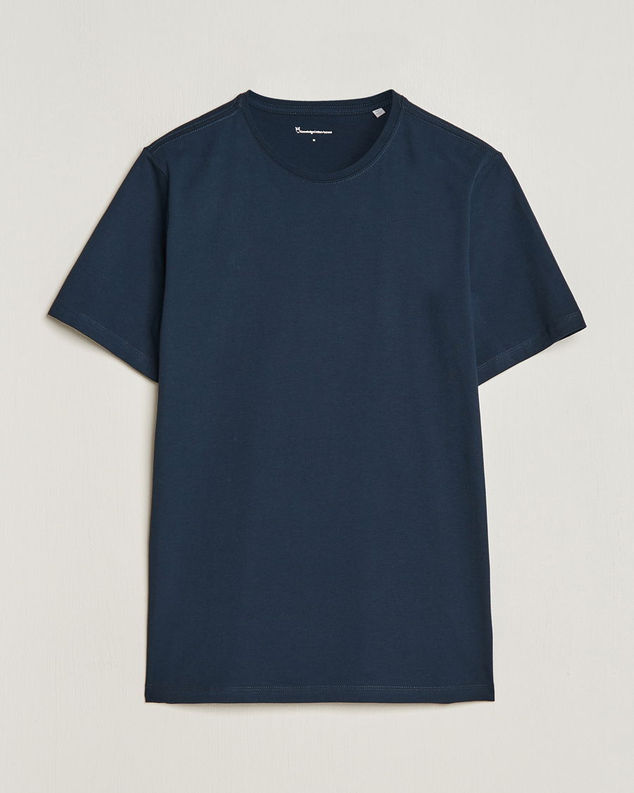 Herren | T-Shirts | KnowledgeCotton Apparel | Agnar Basic T-Shirt Total Eclipse