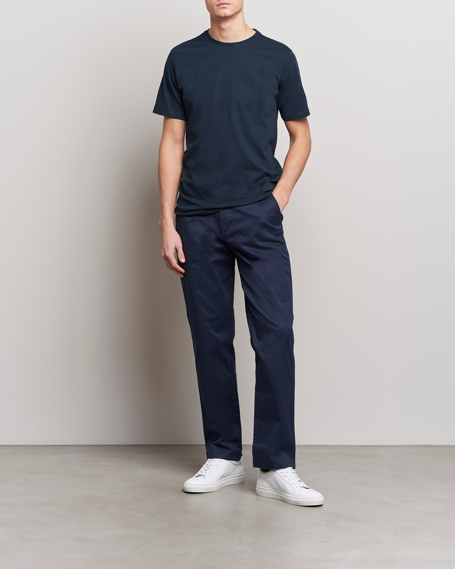 Herren | T-Shirts | KnowledgeCotton Apparel | Agnar Basic T-Shirt Total Eclipse