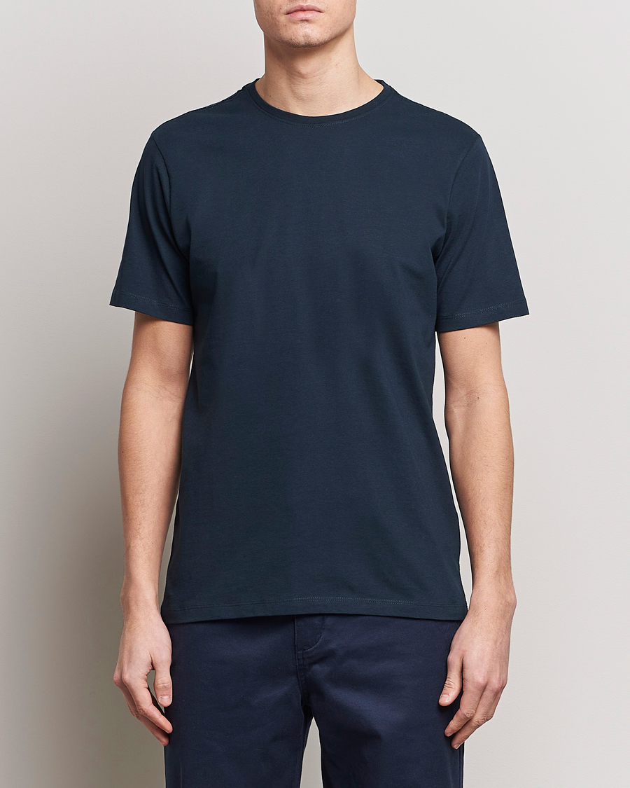 Herren | KnowledgeCotton Apparel | KnowledgeCotton Apparel | Agnar Basic T-Shirt Total Eclipse