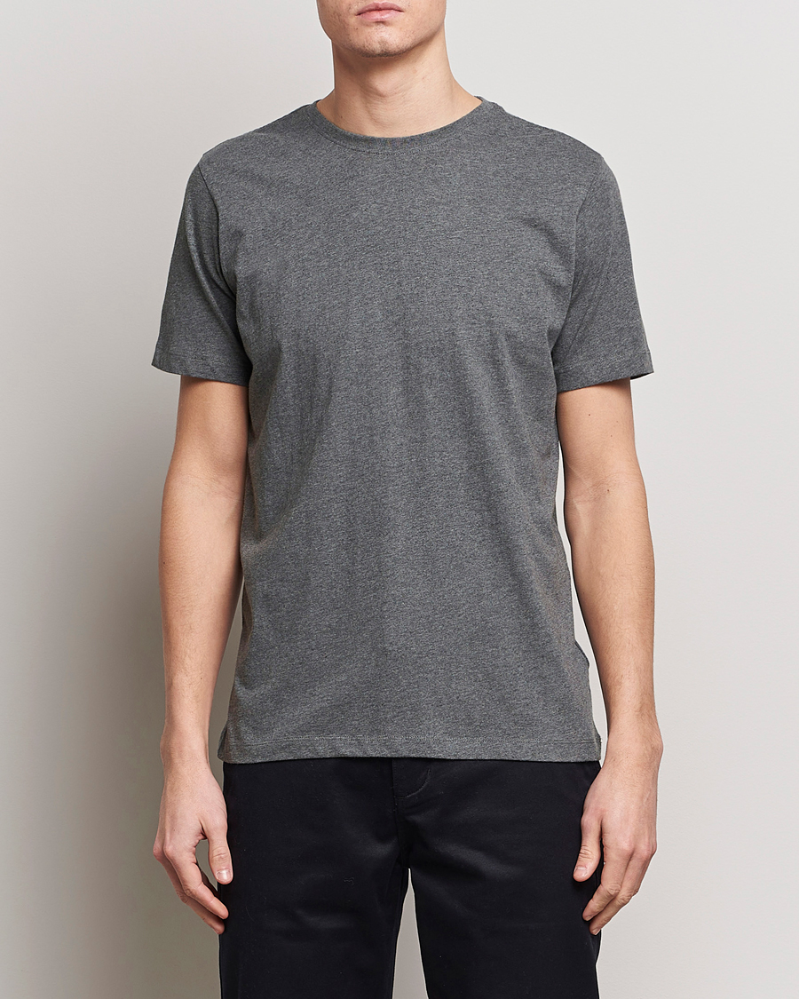 Herren | T-Shirts | KnowledgeCotton Apparel | Agnar Basic T-Shirt Dark Grey Melange