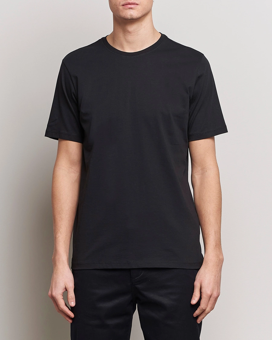 Herren | Schwartze t-shirts | KnowledgeCotton Apparel | Agnar Basic T-Shirt Jet Black