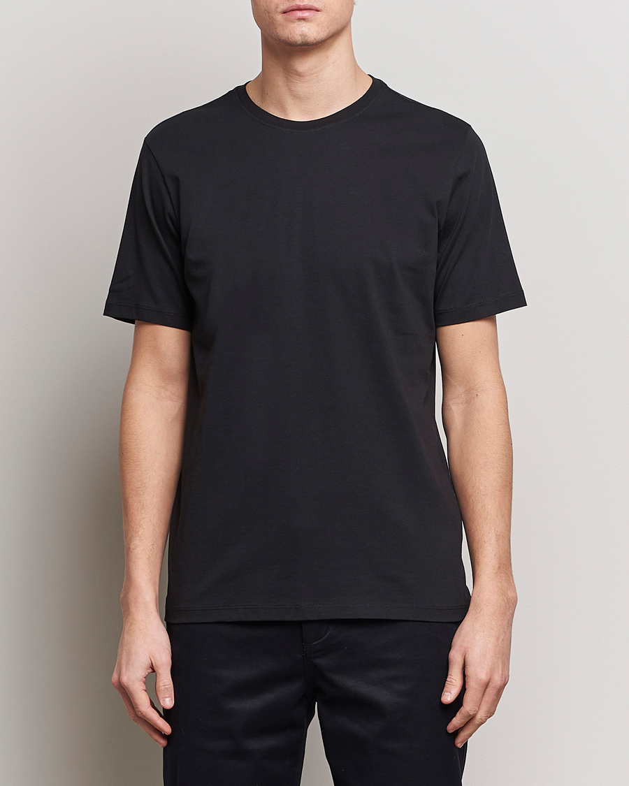 Herr | KnowledgeCotton Apparel | KnowledgeCotton Apparel | Agnar Basic T-Shirt Jet Black