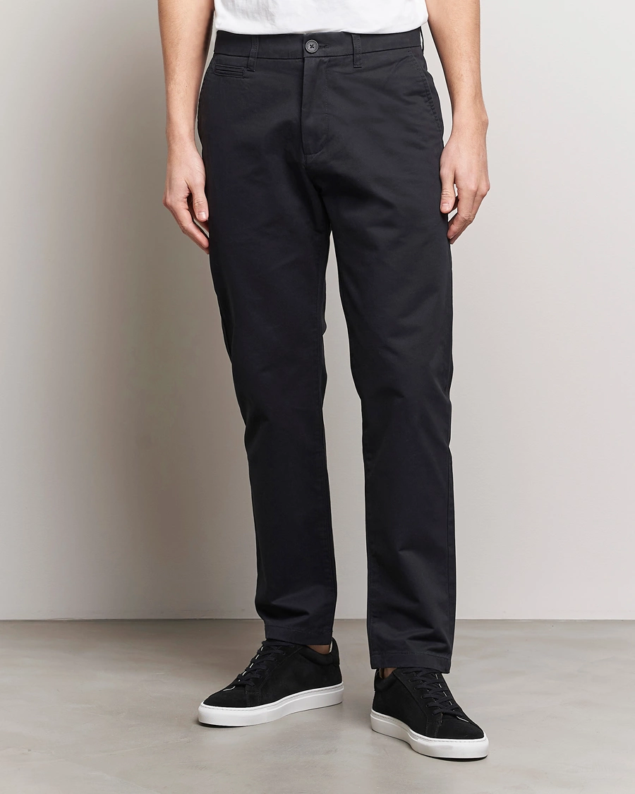 Herren |  | KnowledgeCotton Apparel | Chuck Regular Cotton Twill Chino Jet Black