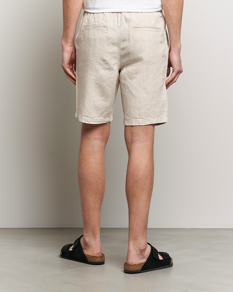 Herren | Shorts | KnowledgeCotton Apparel | Loose Linen Shorts Light Feather Grey
