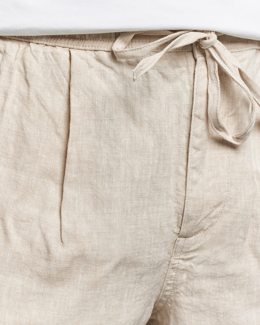 Herren | Shorts | KnowledgeCotton Apparel | Loose Linen Shorts Light Feather Grey
