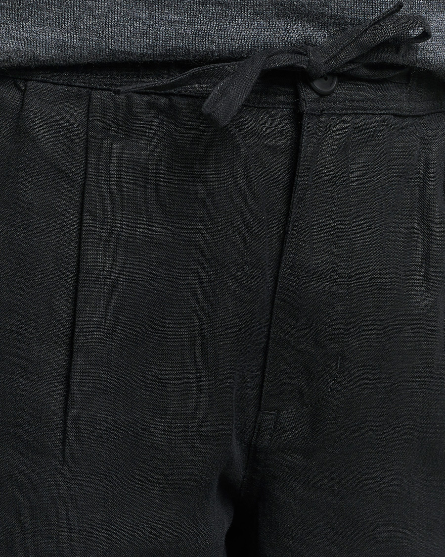 Herren | Hosen | KnowledgeCotton Apparel | Loose Linen Pants Black