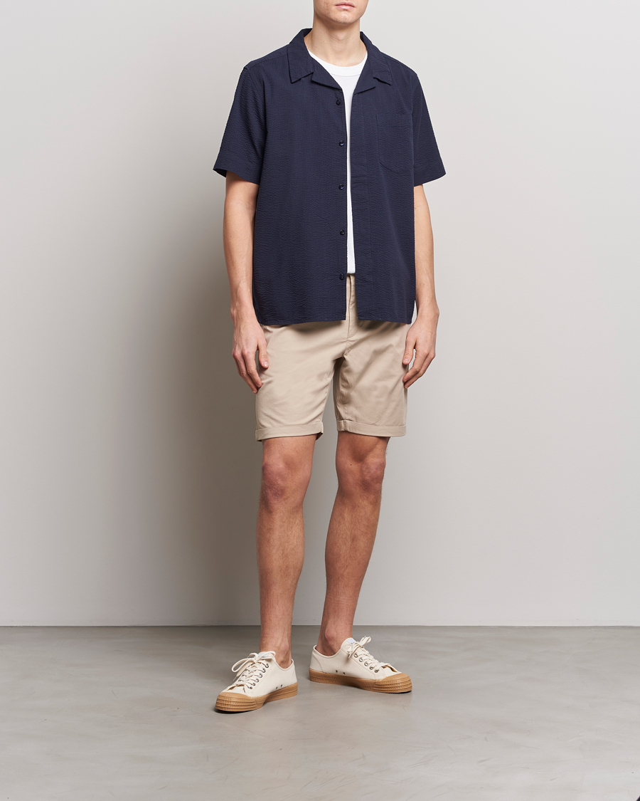 Herren | Shorts | KnowledgeCotton Apparel | Regular Chino Poplin Shorts Light Feather Grey