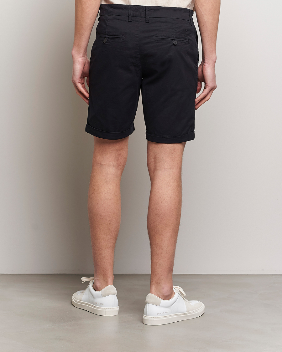 Herren | Shorts | KnowledgeCotton Apparel | Regular Chino Poplin Shorts Jet Black