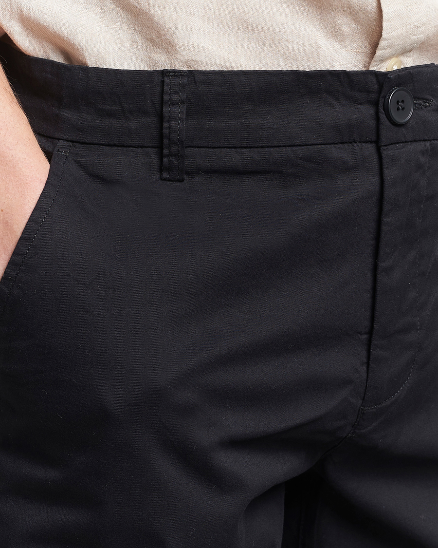 Herren | Shorts | KnowledgeCotton Apparel | Regular Chino Poplin Shorts Jet Black