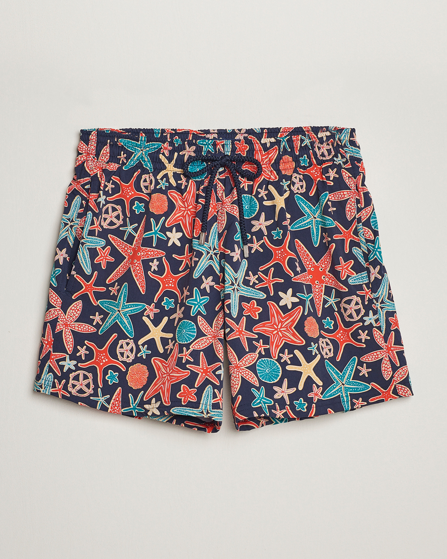 Herren | Badehosen | Vilebrequin | Moorise Holistarfishes Swim Shorts Bleu Marine