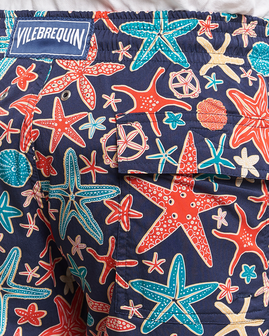 Herren | Badehosen | Vilebrequin | Moorise Holistarfishes Swim Shorts Bleu Marine