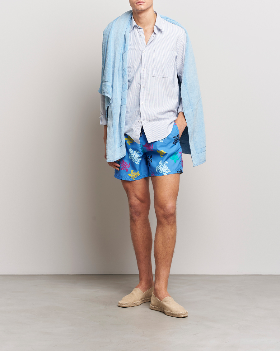 Herren | Badehosen | Vilebrequin | Moorea Tortues Swim Shorts Blue