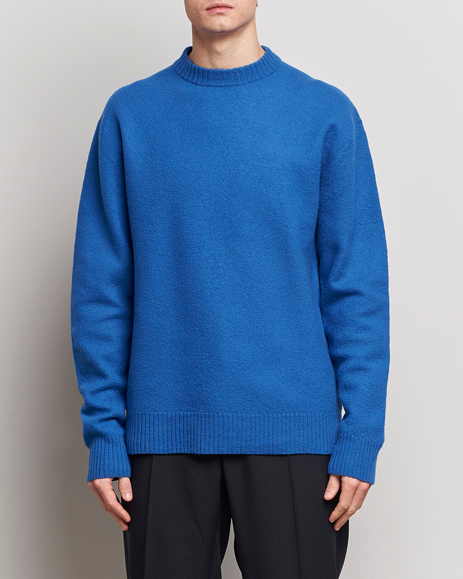Herren | Jil Sander | Jil Sander | Lightweight Merino Wool Sweater Space Blue