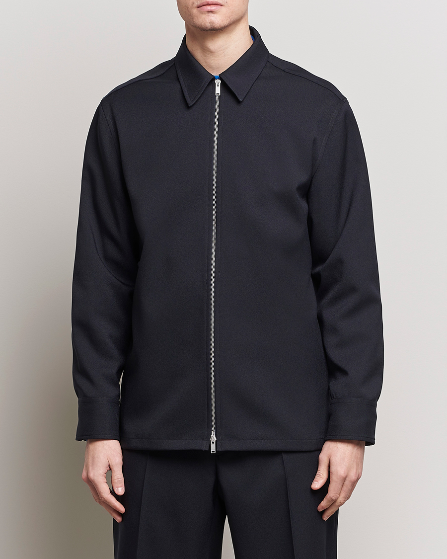 Men |  | Jil Sander | Full Zip Overshirt Midnight