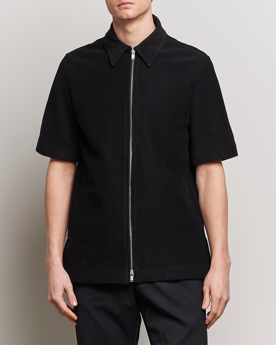 Herren | Kurzarmhemden | Jil Sander | Full Zip Camp Shirt Black