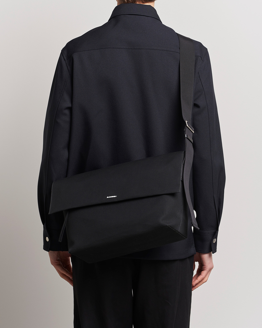 Herren | Taschen | Jil Sander | Canvas/Leather Cross Body Bag Black