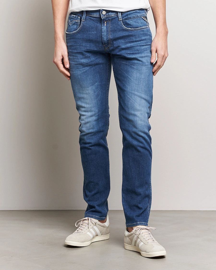 Herr | Blå jeans | Replay | Anbass Stretch Jeans Dark Blue