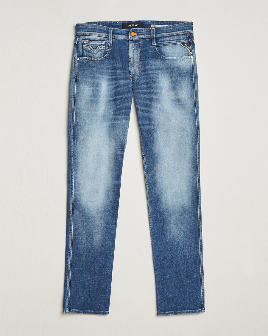 Herren |  | Replay | Anbass Stretch Jeans Medium Blue