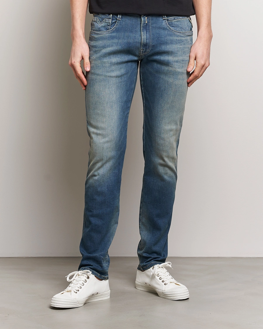 Herren | Kleidung | Replay | Anbass Hyperflex Dust Wash Jeans Medium Blue