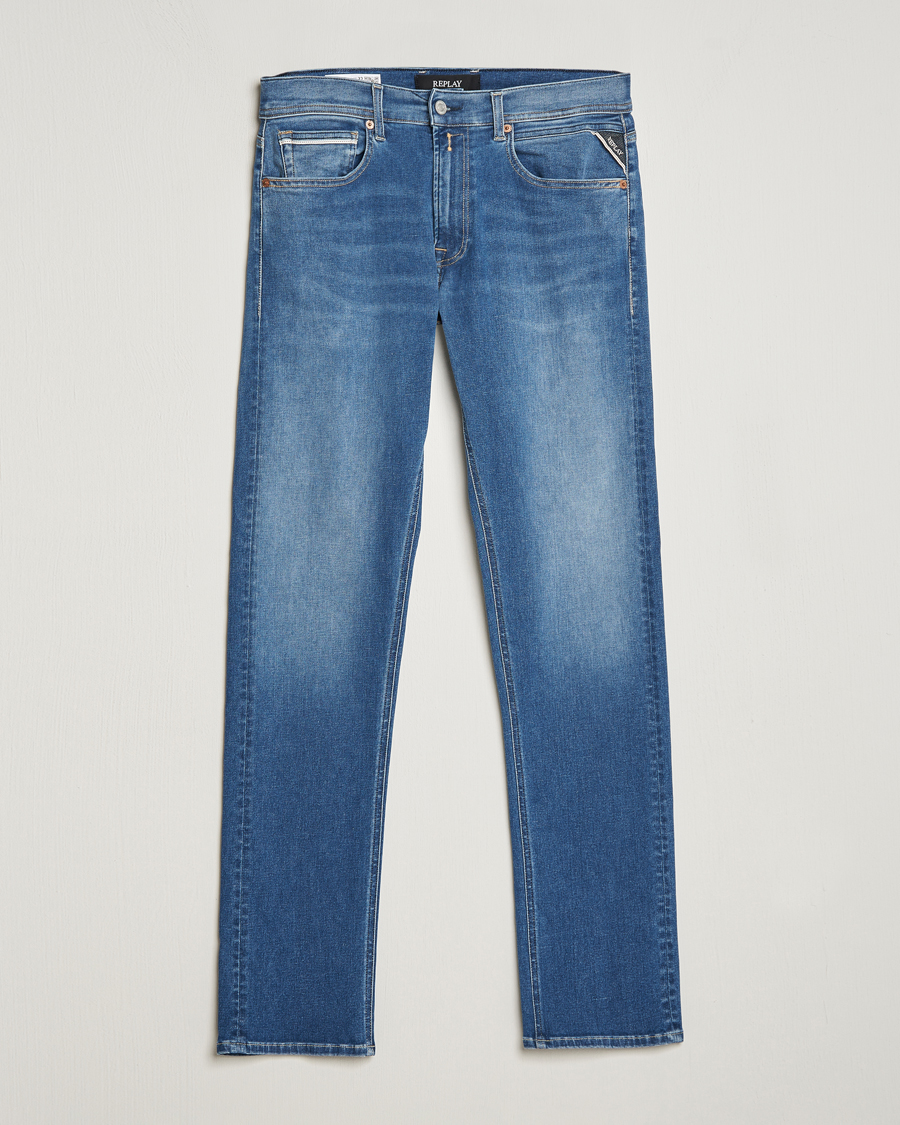 Herren | Jeans | Replay | Grover Straight Fit Hyperflex Jeans Medium Blue