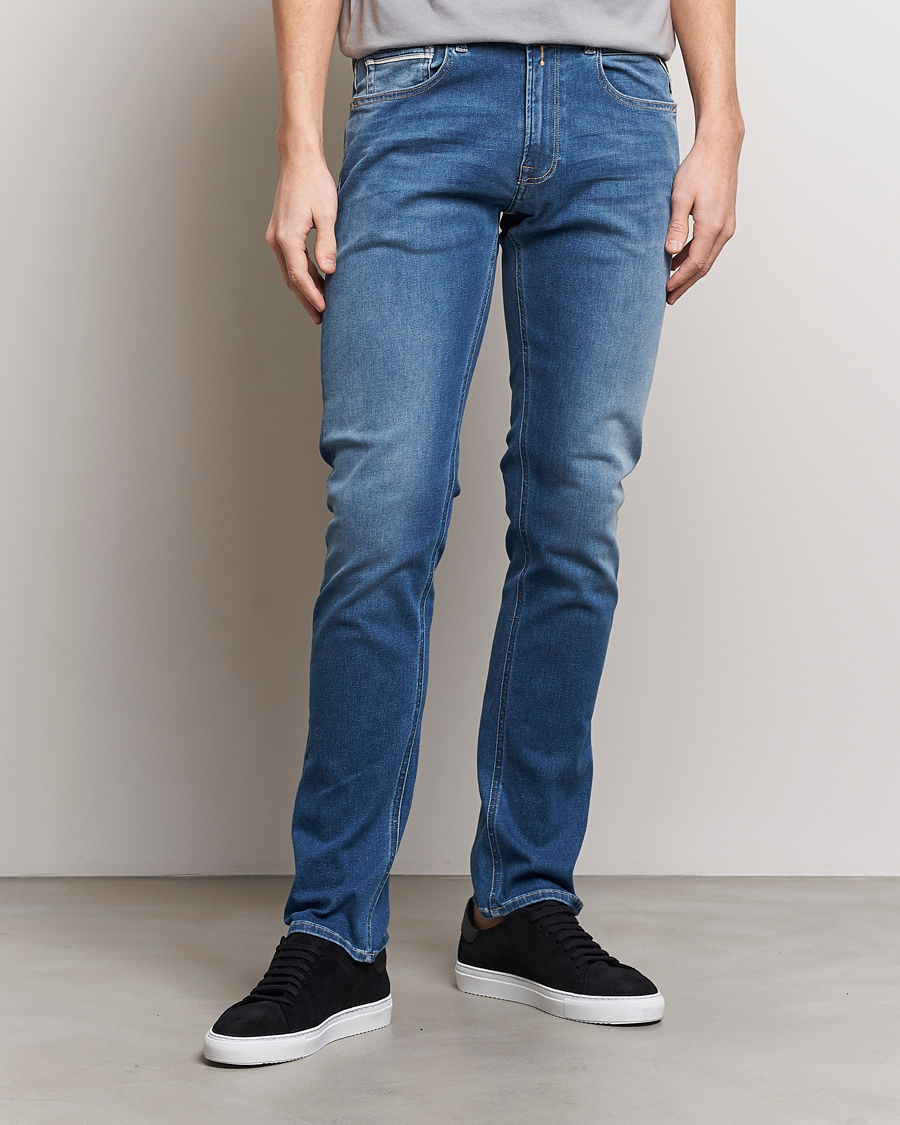 Men |  | Replay | Grover Straight Fit Hyperflex Jeans Medium Blue