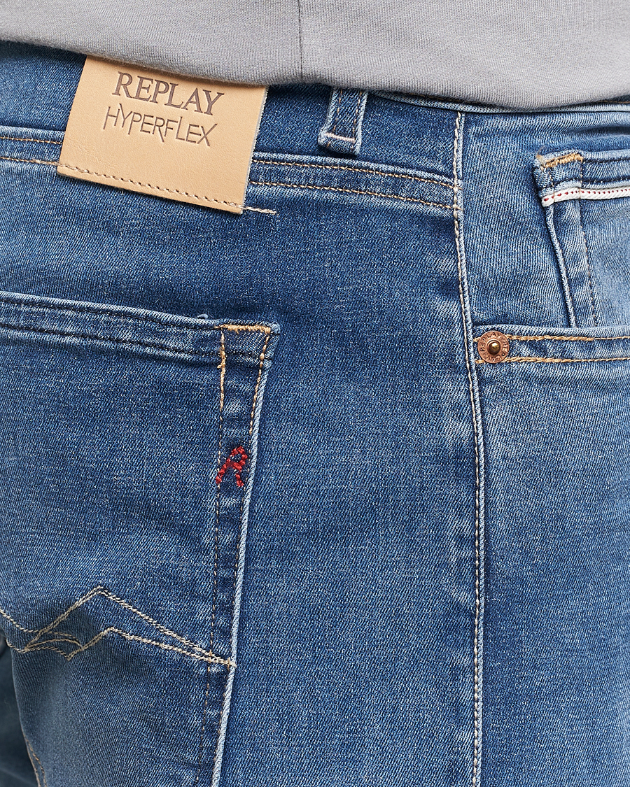 Herren | Jeans | Replay | Grover Straight Fit Hyperflex Jeans Medium Blue
