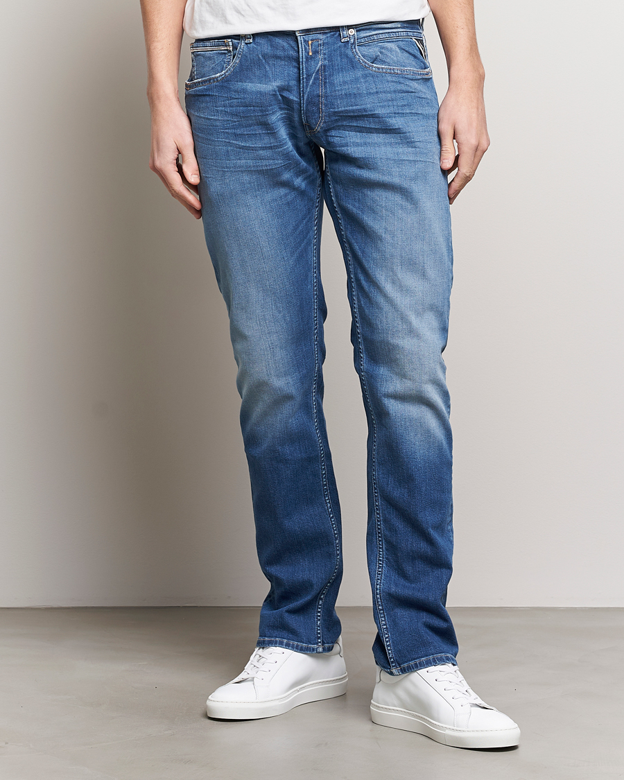 Herren | Kleidung | Replay | Grover Straight Fit Stretch Jeans Medium Blue