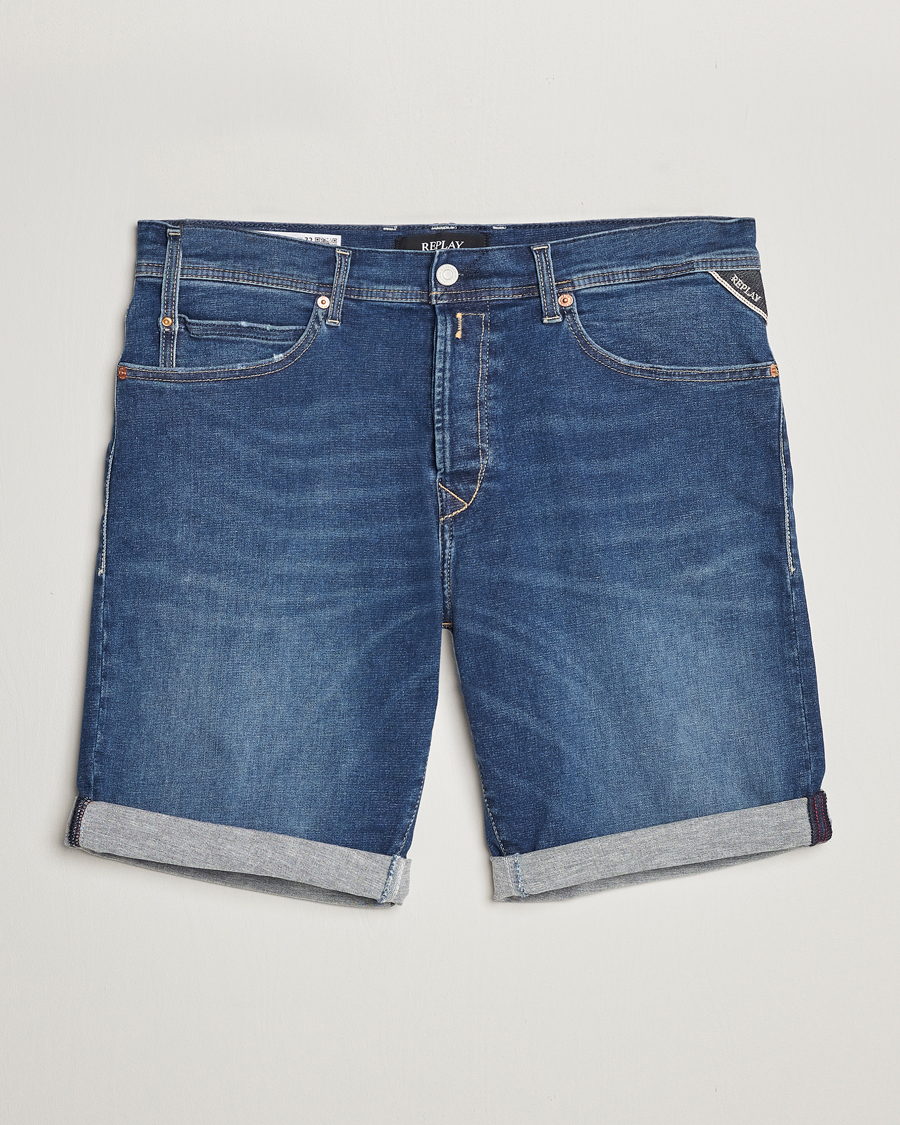 Herren | Shorts | Replay | RBJ981 Hyperflex Denim Shorts Dark Blue