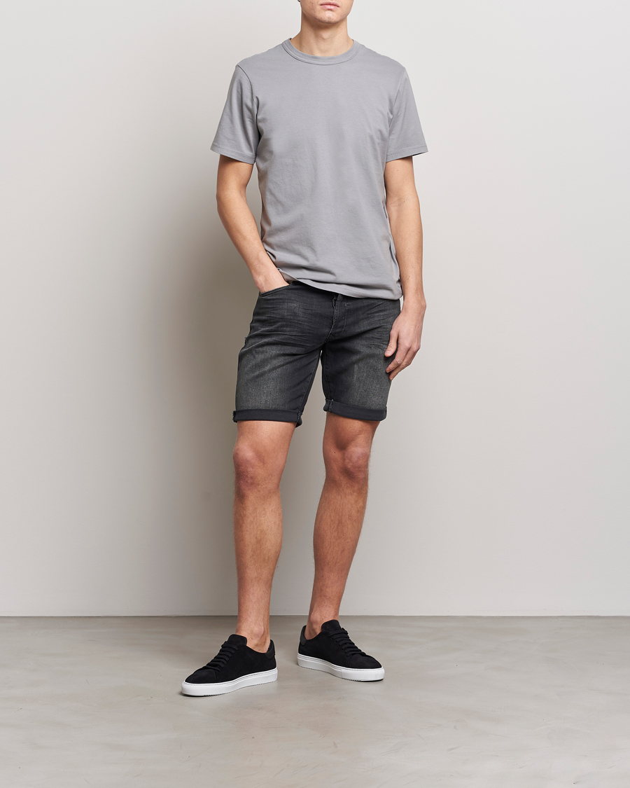 Herren | Shorts | Replay | RBJ981 Super Stretch Bio Denim Shorts Washed Black