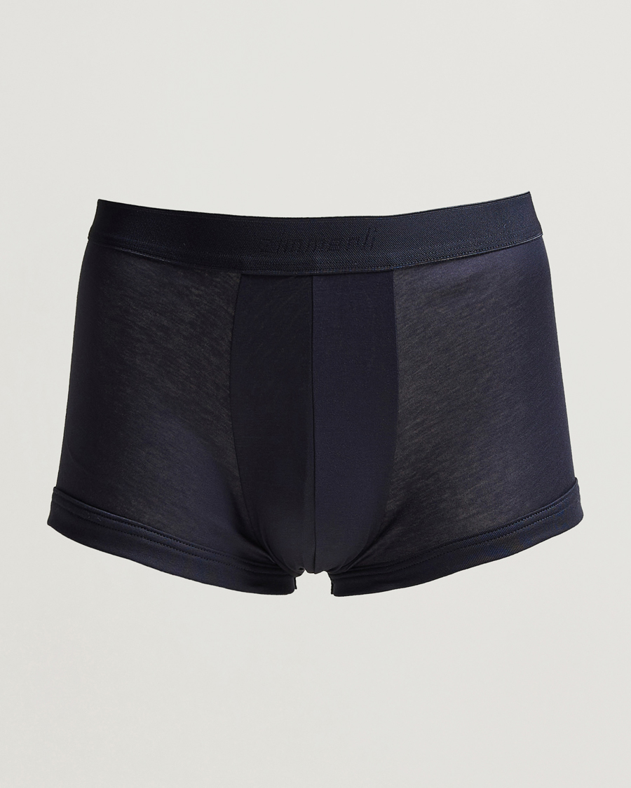 Herren | Unterwäsche | Zimmerli of Switzerland | Sea Island Cotton Boxer Briefs Navy