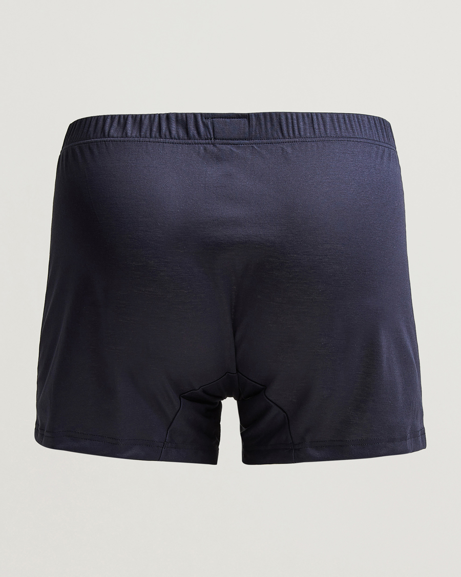 Herren | Unterwäsche | Zimmerli of Switzerland | Sea Island Cotton Boxer Shorts Navy