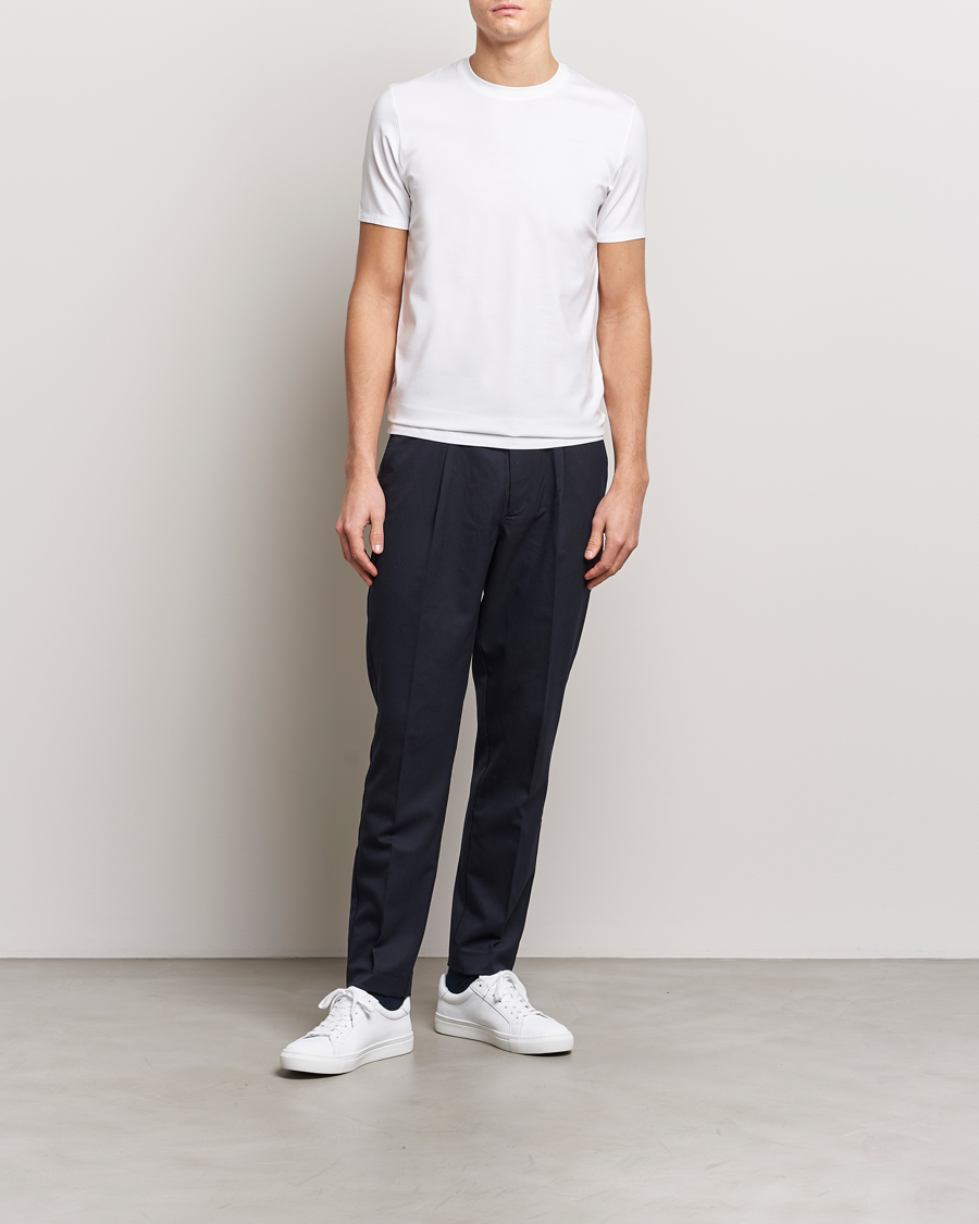 Herren | T-Shirts | Zimmerli of Switzerland | Pureness Modal Crew Neck T-Shirt White